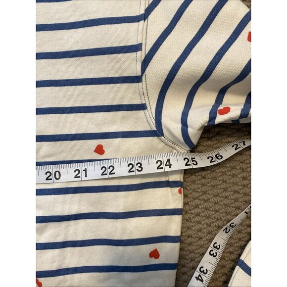 Pact 100% Organic Cotton Scattered Hearts Fleece Lined Crewneck Sweatshirt NEW L - Picture 4 of 7